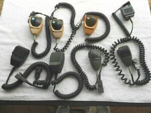 Vintage G.E./MOTOROLA Microphone ~ Lot of 8 ~ Police 2 Way Radio Mics