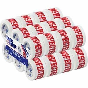 Tape Logic Pre-Printed Carton Sealing Tape&#034;Inspected&#034; 2.2 Mil 3&#034; x 110 yds Re...