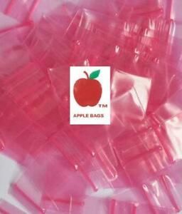 PINK 10,000 APPLE BRAND BAGGIES 2020 2mil ZIPLOCK 10000 plastic 2&#034; x 2&#034; bag 2x2