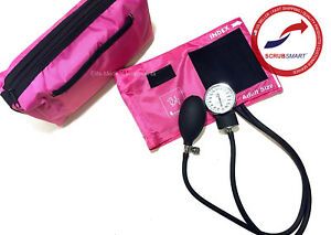 EMI PINK Aneroid Sphygmomanometer manual blood pressure BP cuff Monitor