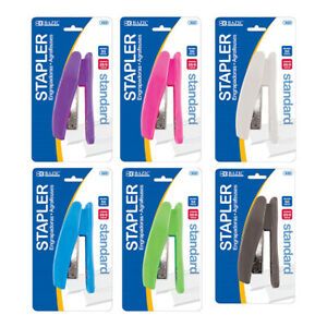 BAZIC Bright Color Standard (26/6) Stapler w/ 500 Ct. Staples