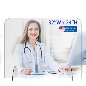 Plexiglass Sneeze Guard for Counter and Desk,Homesuit Plexiglass Sheet Shield