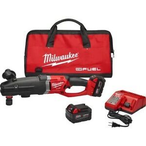 Milwaukee 2711-22 M18 FUEL 18V Super Hawg Right Angle Drill Quik-Lok Kit