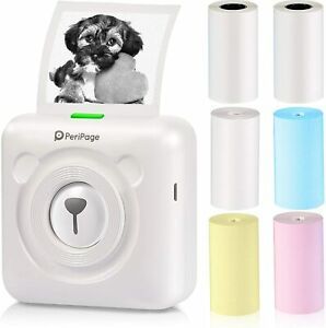 Mini Thermal Photo Printer Portable Wireless POS White