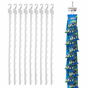 iziusy 10 Pieces Station Hanging Merchandise Strips with Hooks, Display Clip ...