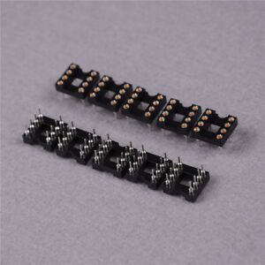 10pcs Round Hole 8pin Pitch 2.54mm DIP IC Sockets Adap Ef