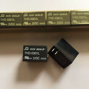 10Pcs SUN HOLD THD-0301L 3VDC Power Relay 5Pins NEW