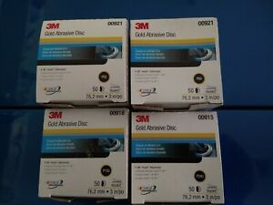 3m Hookit 3&#034; Sandpaper Discs, Lot Of 4, 150, 240, &amp; 2-80 Grits