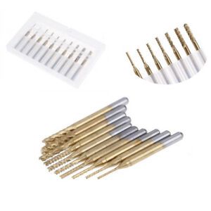 10x 1/8&#039;&#039; 0.8-3.175mm PCB Drill Bit Set Engraving Cutter Rotary CNC End MillODfi