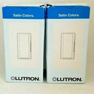 Lutron Diva Satin Colors Snow 4-Way Rocker Light Switch Grounding 120V 2 pack