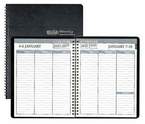 HOUSE OF DOOLITTLE HOD25802 6-7/8 x 8-3/4&#034; Weekly Appointment Book Ruled, White