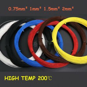 PTFE Silver Copper Wire 0.75-2mm HIGH TEMP 200 Earphone DIY Cable Mulitcolor
