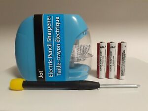 Jot Electric Pencil Sharpeners. Blue Color. Free : (3 Battery + Screwdriver)