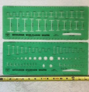 Bethlehem Steel Drafting Templates In mint condition