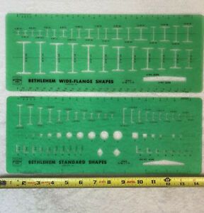 Bethlehem Steel Drafting Templates In mint condition