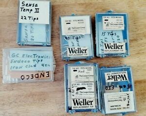 Large Lot of Soldering Iron Replacement Tips, 140+, NOS &amp; Used