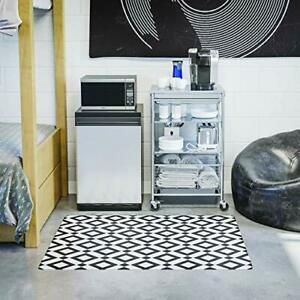 Deflecto FashionMat Chair Mat Black Diamond Design Hard Floor and Flat Pile C...