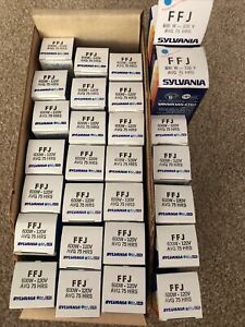 LOT of 28 FFJ Sylvania Tungsten Halogen Projector Lamps Bulbs 600W 120V NOS