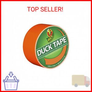 Duck Brand 1265019 Color Duct Tape, Neon Orange, 1.88 Inches x 15 Yards, Sin …