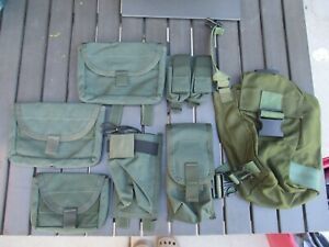 Vtg Border Patrol Field Gear Lot, Ammo Pouches, Gas Mask Bag, Accessory, Radio