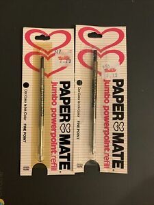 Vintage PaperMate Jumbo PowerPoint Pen Refill Black Ink NEW