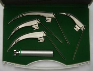 McCoy Flexi – Tip LED Laryngoscopes Fiber Optic Set Blade Size #1#2#3#4+Medium H