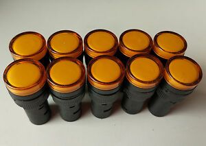 New 10pcs 36V DC AC 22mm Yellow LED Power Indicator Signal Light AD16-22D/S