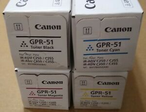 Canon, GPR-51,OEM Toner Full Set, 8516B003AA, 8517B003AA, 8518B003AA, 8519B003AA