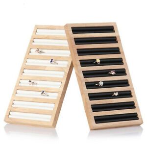 2x White Jewelry Display Plate Earrings Storage Holder Tray Home Decor