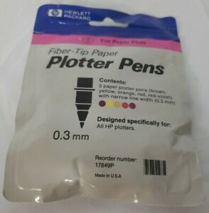 HP Fiber-Tip Paper Plotter Pens 17849P 0.3mm - Multi Color