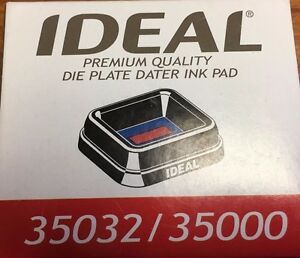 IDEAL PREMIUM QUALITY DIE PLATE DATER INK PAD 35000 BRAND NEW IN BOX