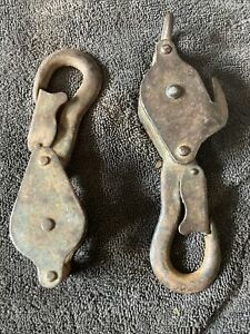 Klein &amp; Bell System Double Rope Pulley. Vintage (2) Pc Lot.