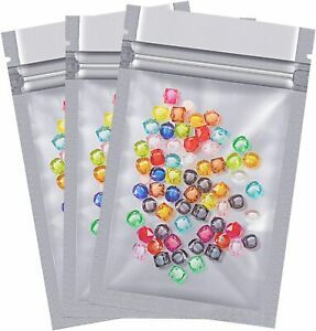 200x Resealable Mylar Food Storage Zip Lock Bags Smell Proof Aluminum Foil Pouch