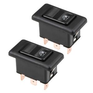 5 Pins Car Window Switch Car Master Rocker Switch Momentary DC 12V 2pcs