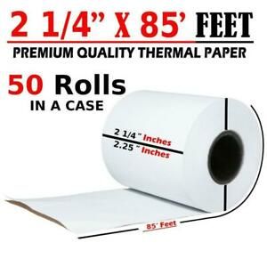 50 Rolls 2 1/4 &#034; x 85FT 57mm Thermal Paper Credit Card POS Cash Register Receipt