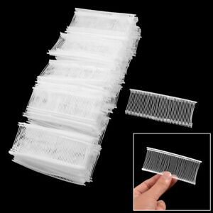 35mm Long PP Fine Tag Pins Fasteners Clear White 5000 Pcs