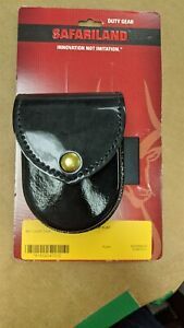 Safariland Double Handcuff Pouch Model 290 Plain Black Duty Hi-Gloss NIB NWT