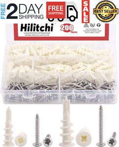 Hilitchi, kit de tarugos para pared hueca y autoperforantes para paneles de