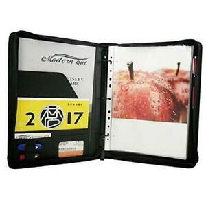 Zippered Portfolio Binder 3 Ring with Writing Pad Legal Zippered 3 Ring Binder