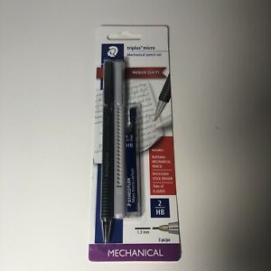 New Staedtler Triplus Micro Mechanical Pencil - 3 Piece Set - 1.3 mm - HB  Gray
