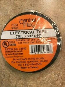 Central Flex Black Electrical Tape 7mil  3/4&#034;  x 60&#039;