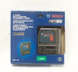 Bosch GPL 3 S 100 ft 3-point Self-Leveling Alignment Laser - NEW