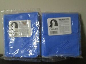 Ergodyne Chill-Its  6602  Cooling Towels Lot of 2 Towels ,  Blue,  New