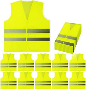 PeerBasics Safety Vests Bulk Pack - Reflective High Visibility, Men Women, Mesh
