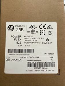 Allen Bradley 25B-D4P0N104  |  PowerFlex 525 Drive 1.5kW 2.0Hp