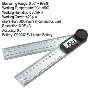 Professional Digital Angle Length Ruler Automatic Measurement Stainless Steel