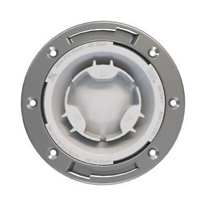 Fast Set 3 in. Outside Fit or 4 in. Inside Fit PVC Hub Toilet Flange with Test C