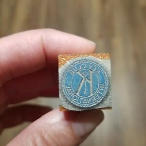 Vintage Printing Letterpress Printers Block KEY CLUB INTERNATIONAL