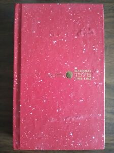 1975 Time Planner Address Book Vintage National Time Line Red Calendar Made USA