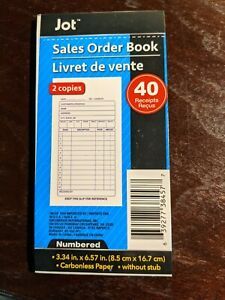 JOT Sales Order Book Numbered Pages 2 Copies Carbonless Paper
